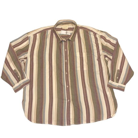 American Eagle Striped Button Down‎ Long Sleeve Shirt Sz XXL NWT - Picture 1 of 14